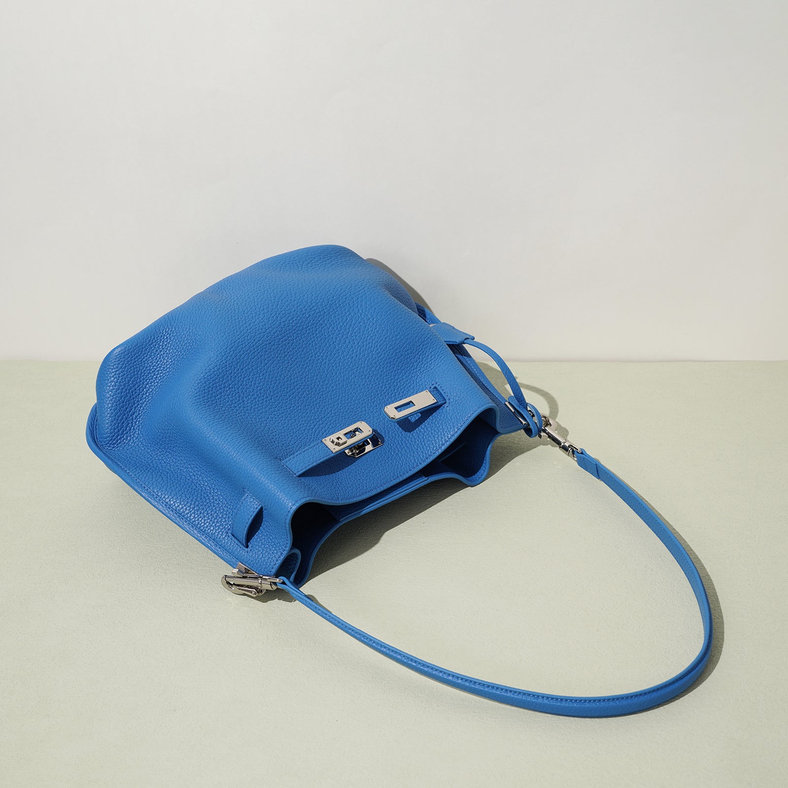 Top Grain Cowhide Curved Satchel Bag