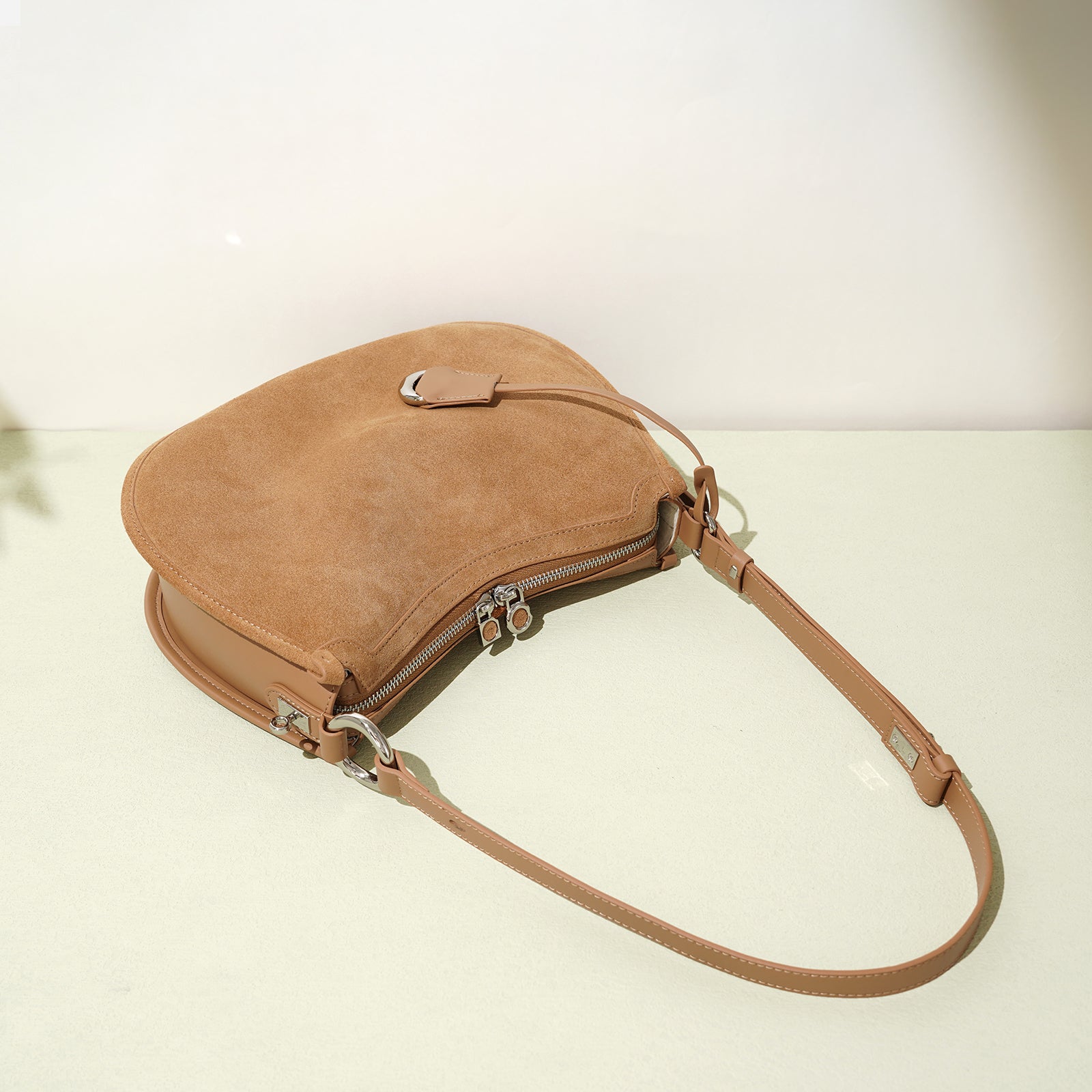 Vintage Leather Boston Crossbody Bag