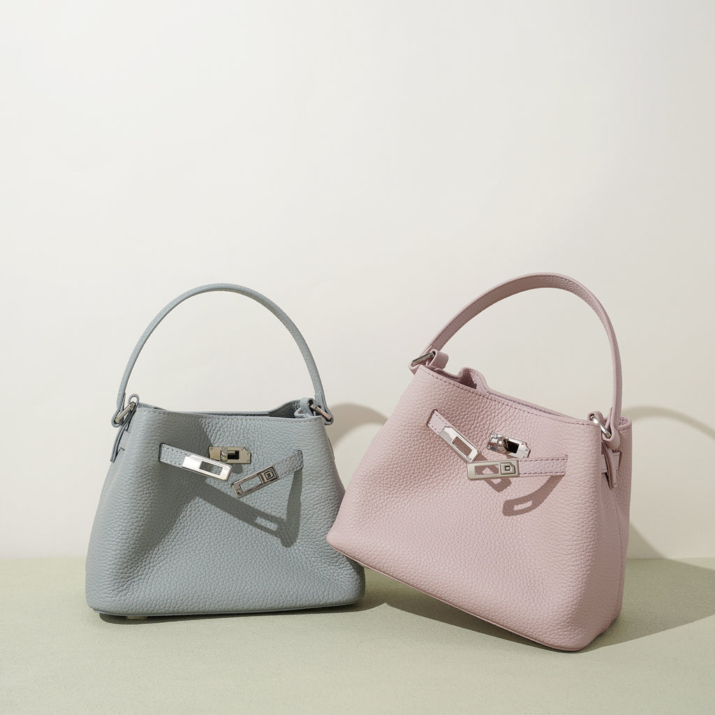 Structured Full Grain Leather Handbag