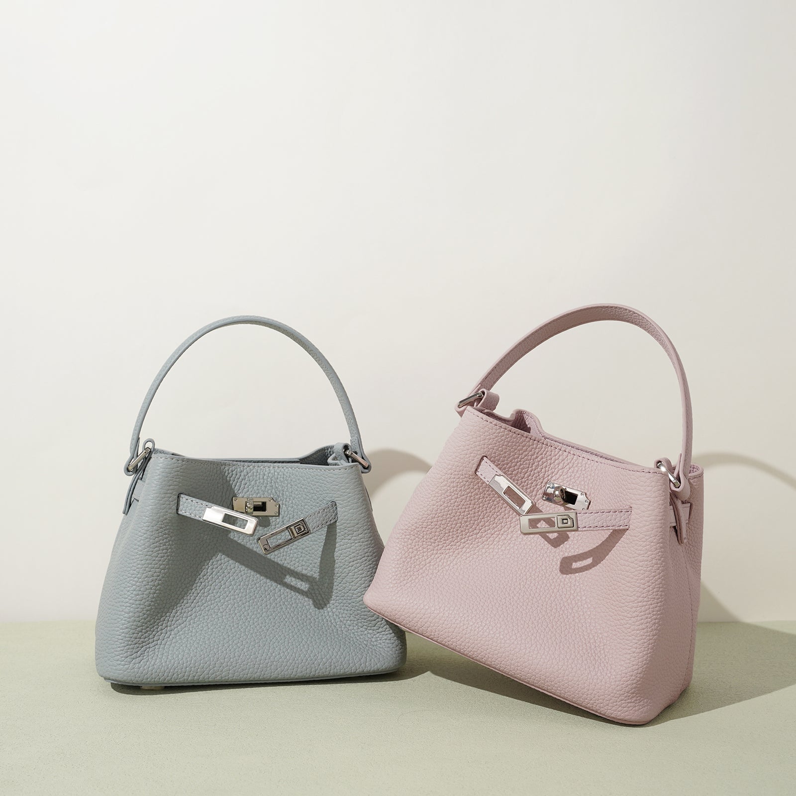 Structured Full Grain Leather Handbag