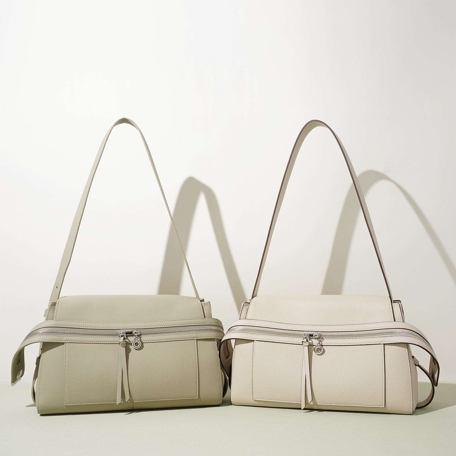 Large Leather Commuter Tote Handbag