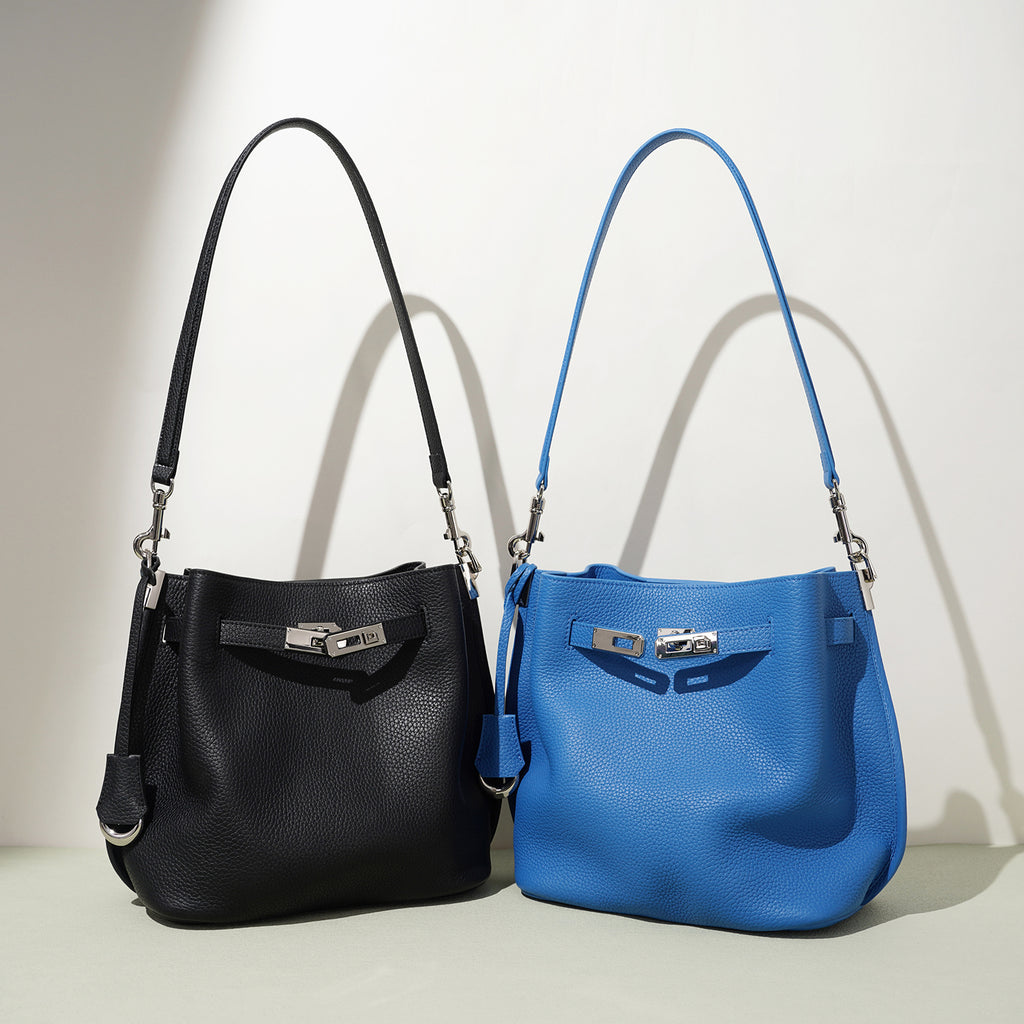 Top Grain Cowhide Curved Satchel Bag