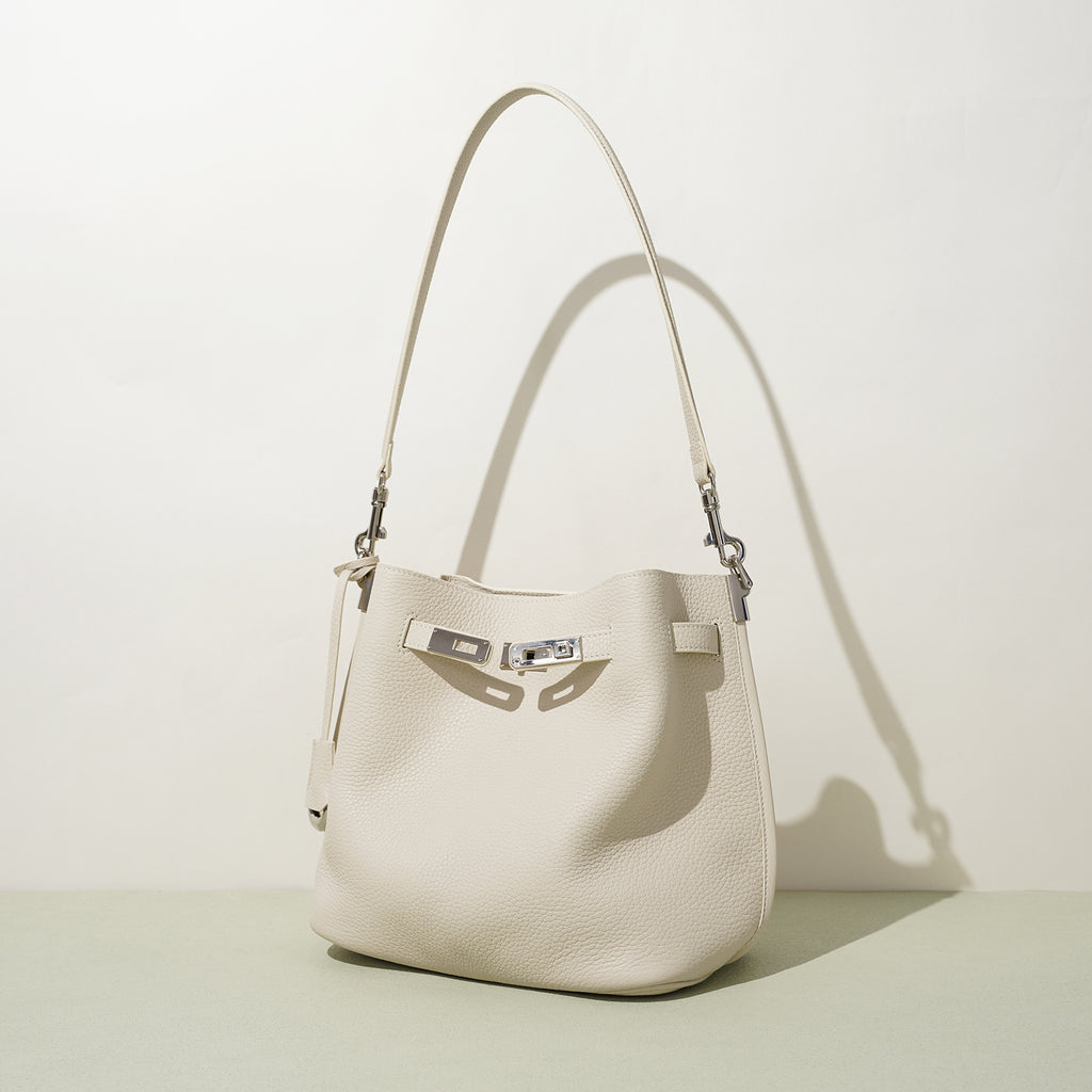 Top Grain Cowhide Curved Satchel Bag