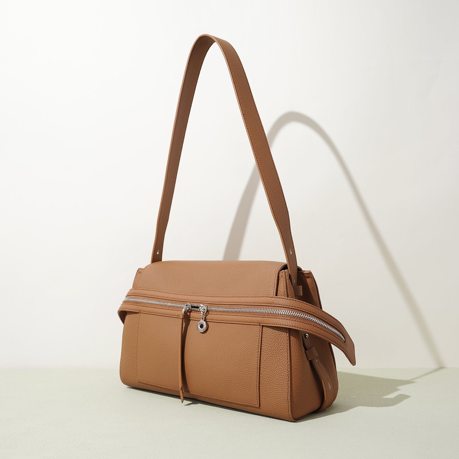 Large Leather Commuter Tote Handbag