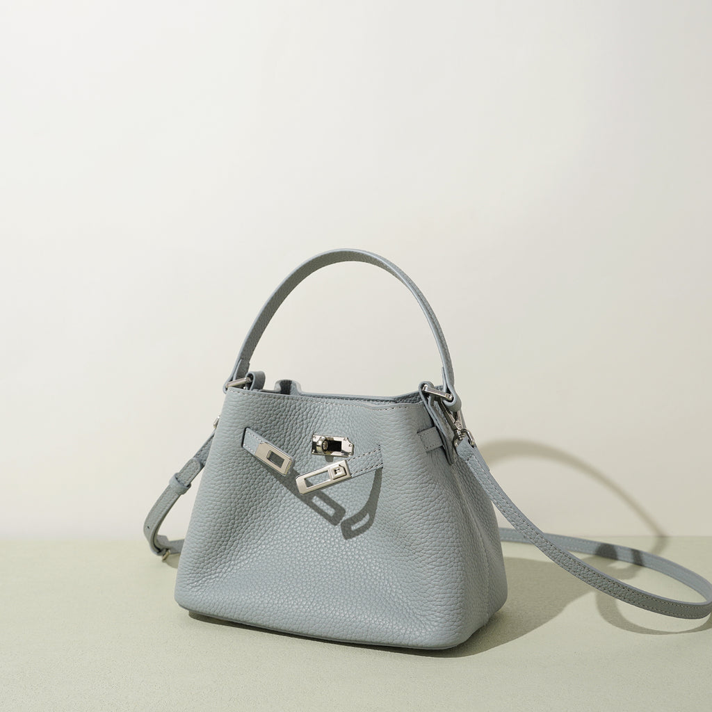 Structured Full Grain Leather Handbag