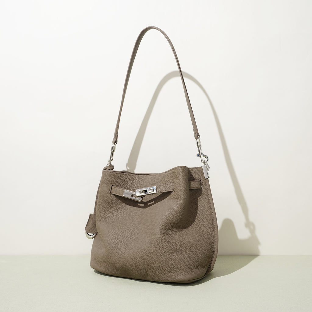 Top Grain Cowhide Curved Satchel Bag
