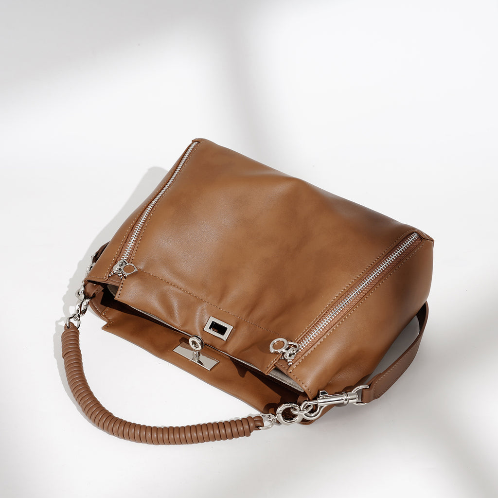 Top Grain Cowhide Structured Handbag
