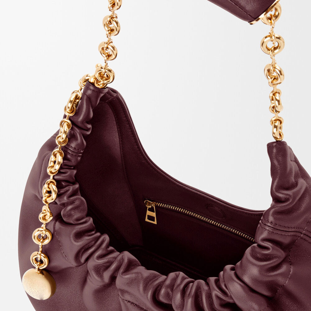 Small Ruched Nappa Shoulder Bag