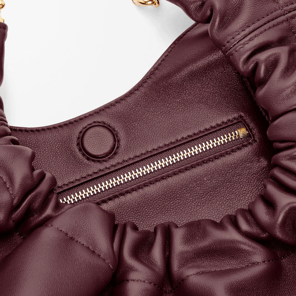 Small Ruched Nappa Shoulder Bag