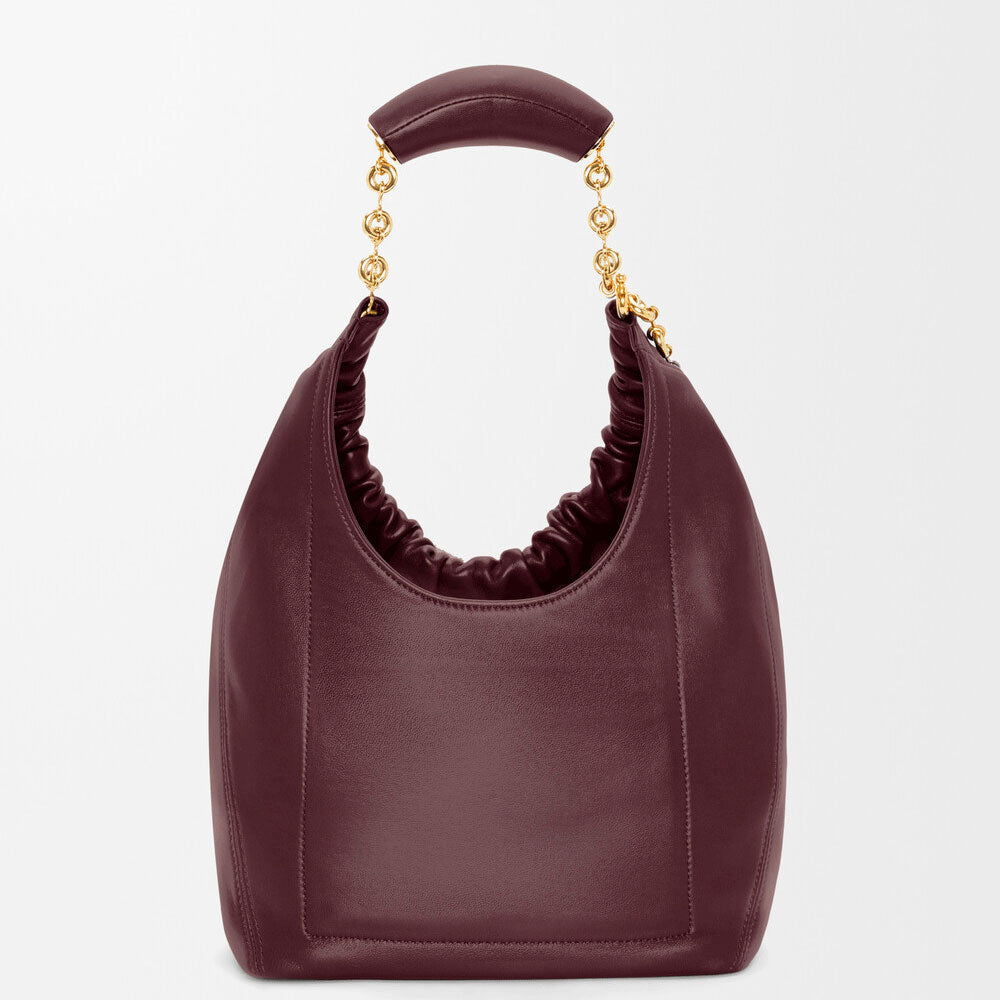 Small Ruched Nappa Shoulder Bag