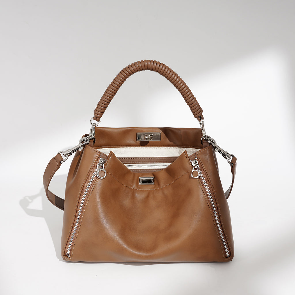 Top Grain Cowhide Structured Handbag