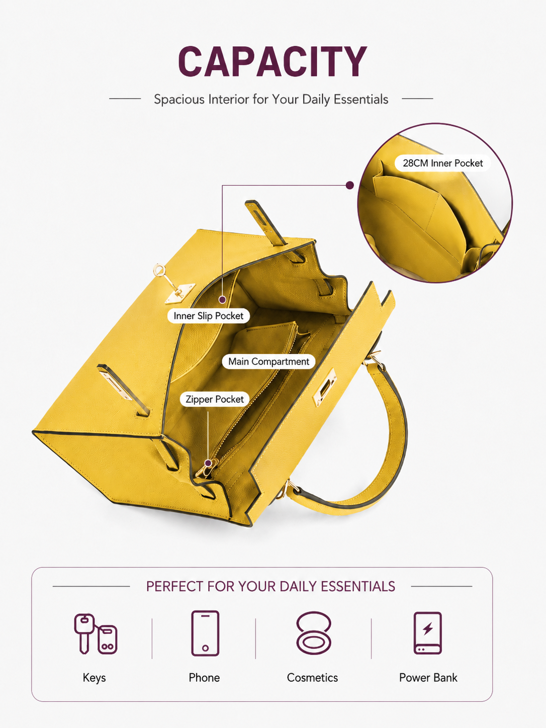 Saffron Lock Structured Top Handle Bag outfit scenario