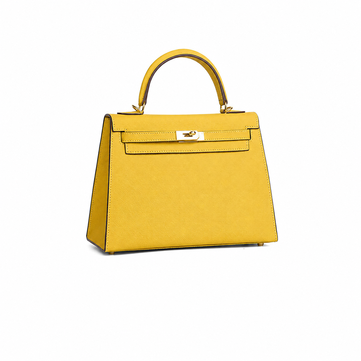 Saffron Lock Structured Top Handle Bag