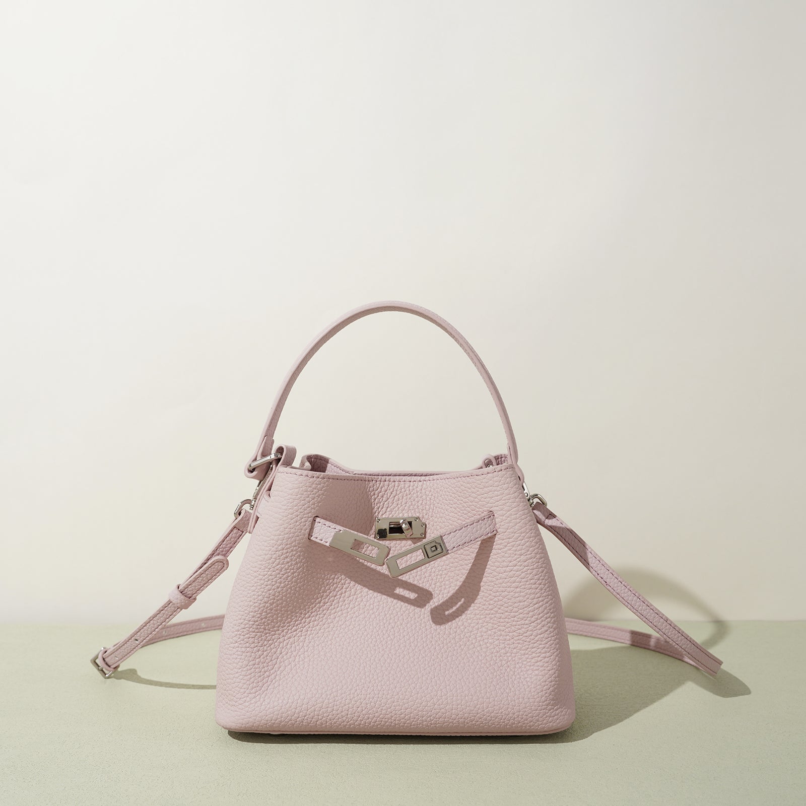 Structured Full Grain Leather Handbag