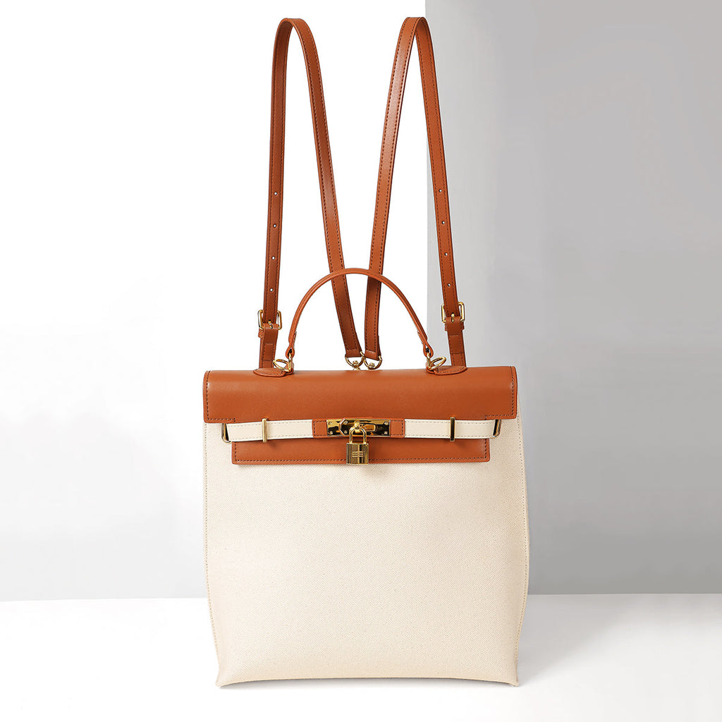Sinfonia-Women Linen BEIGE Shoulder Bag