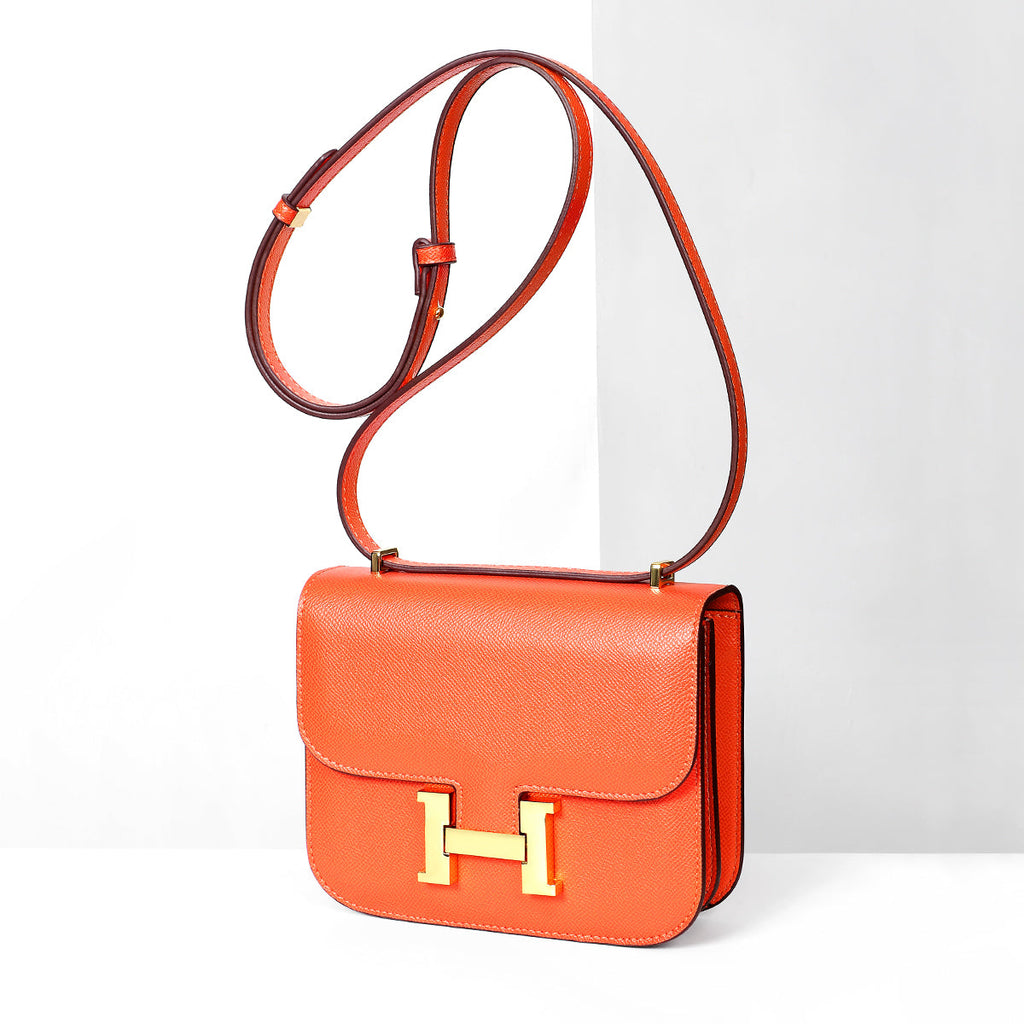 Perla-Mini Cowhide ORANGE Purse