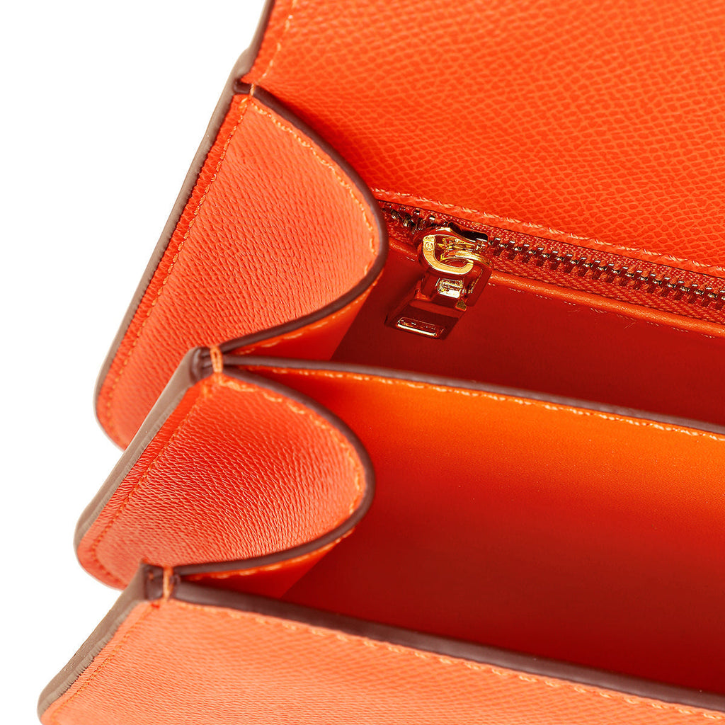 Perla-Mini Cowhide ORANGE Purse