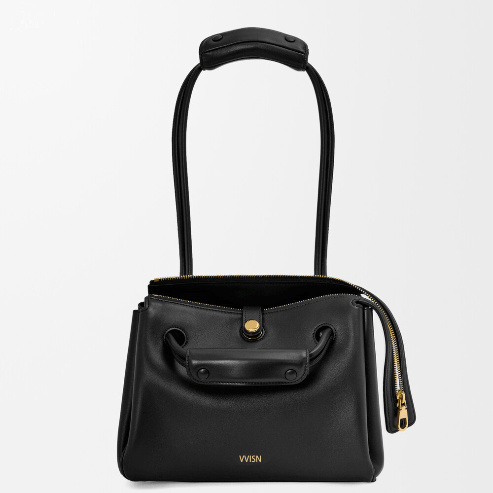 Small Madrid bag in supple calfskin Black