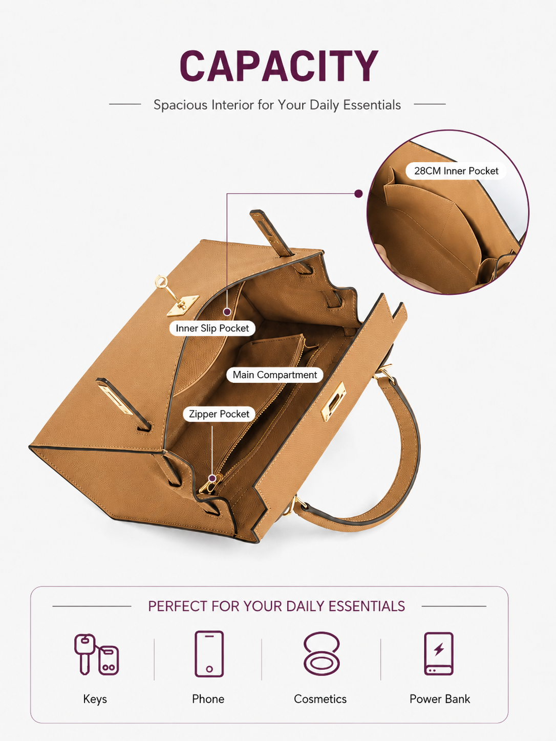 Biscuit Gold-Lock Top Handle Bag outfit scenario