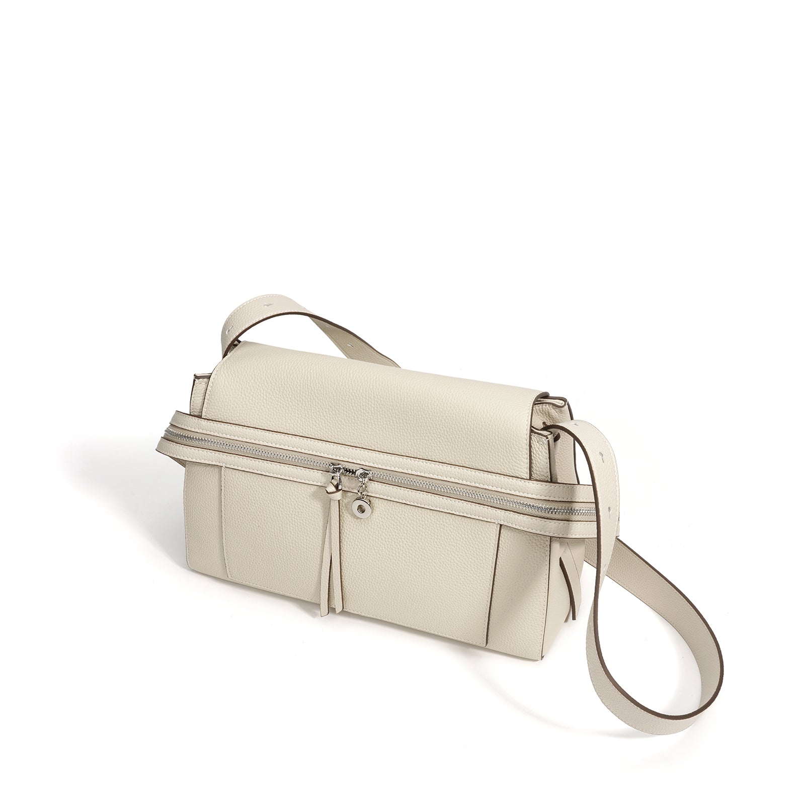 Large Leather Commuter Tote Handbag