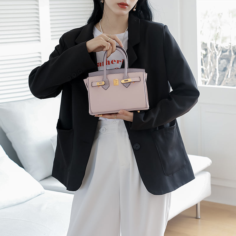 Top Grain Cowhide Platinum Handbag