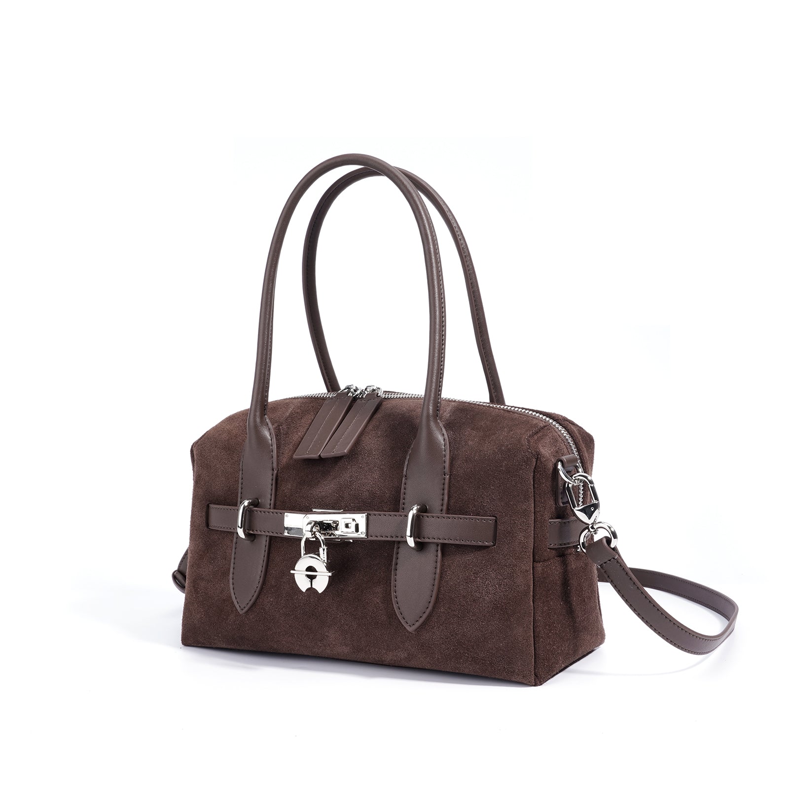 Top Grain Cowhide Suede Accordion Bag