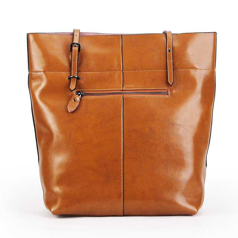 Top Grain Cowhide Oil Waxed Tote Bag