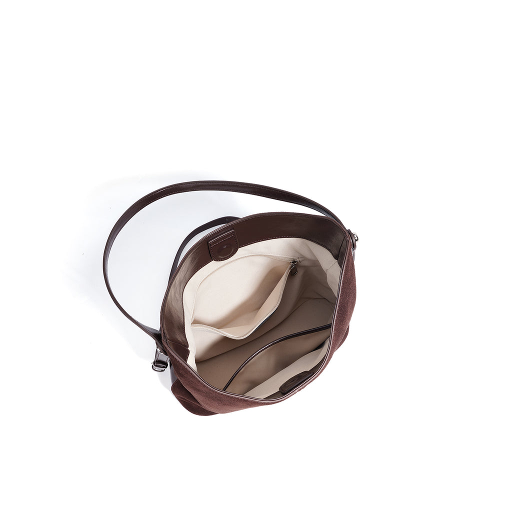 Top Grain Cowhide Suede Handbag