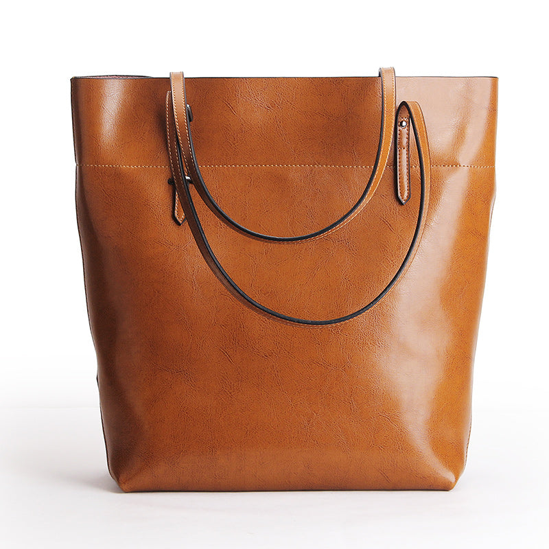 Top Grain Cowhide Oil Waxed Tote Bag