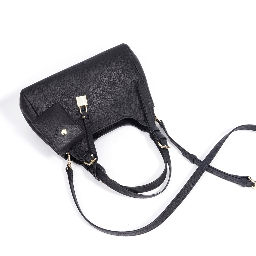 Minimalist Leather Crescent Shoulder Bag