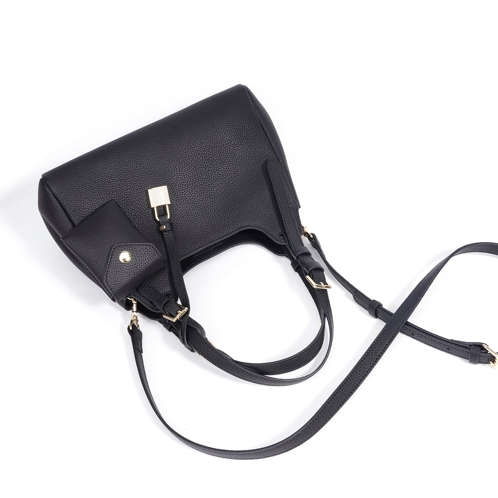 Minimalist Leather Crescent Shoulder Bag