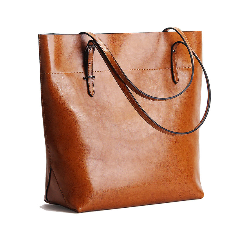 Top Grain Cowhide Oil Waxed Tote Bag