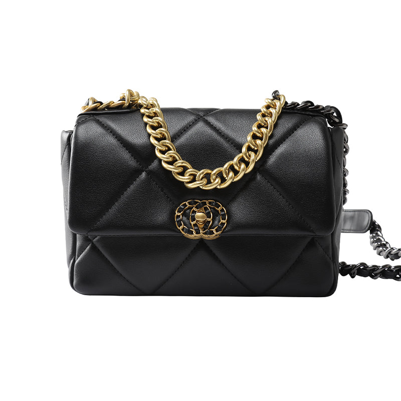 Top Grain Cowhide Quilted Chain Bag
