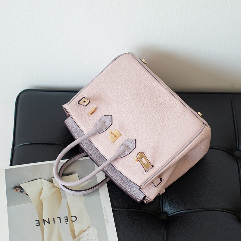 Top Grain Cowhide Platinum Handbag