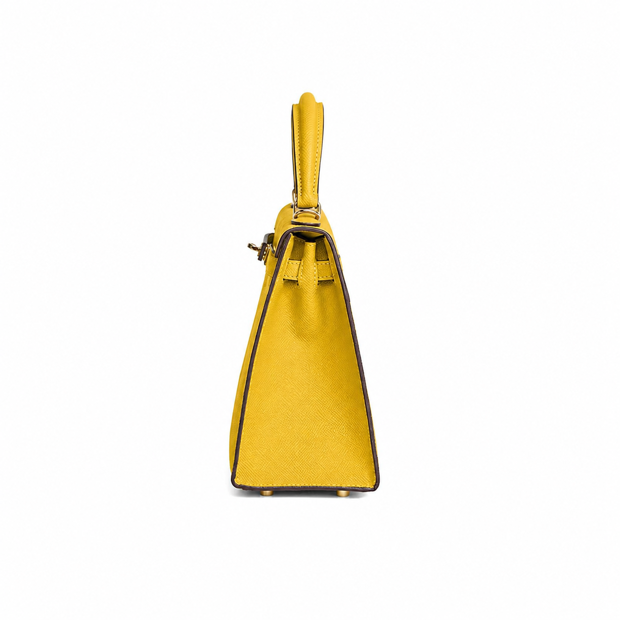 Saffron Lock Structured Top Handle Bag