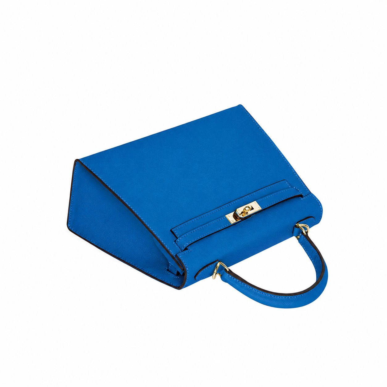 Cobalt Frame Top Handle Bag