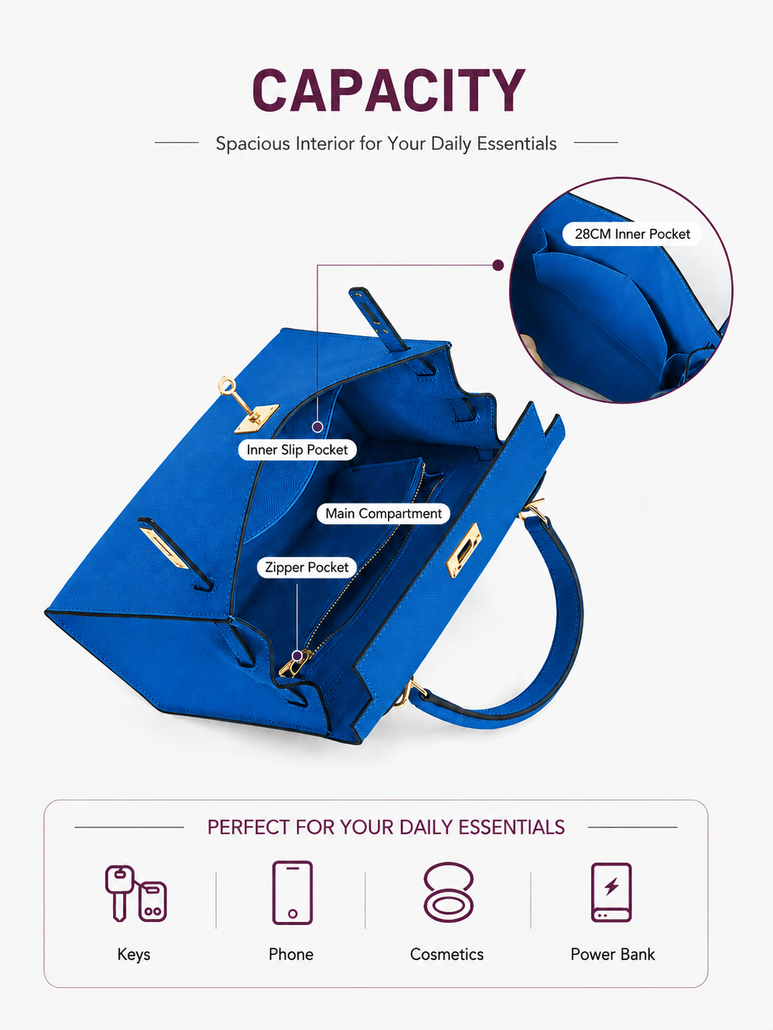 Cobalt Frame Top Handle Bag outfit scenario