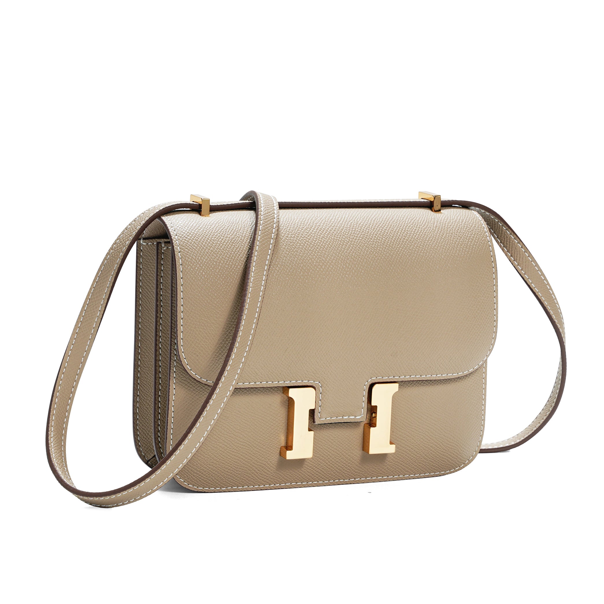 Luxury Palm Print Leather Square Bag