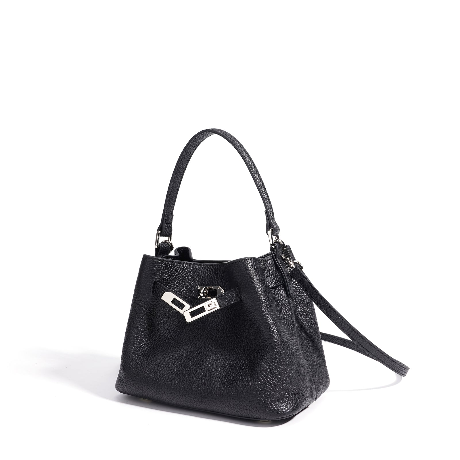 Structured Full Grain Leather Handbag