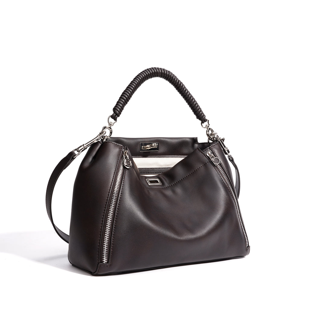 Top Grain Cowhide Structured Handbag