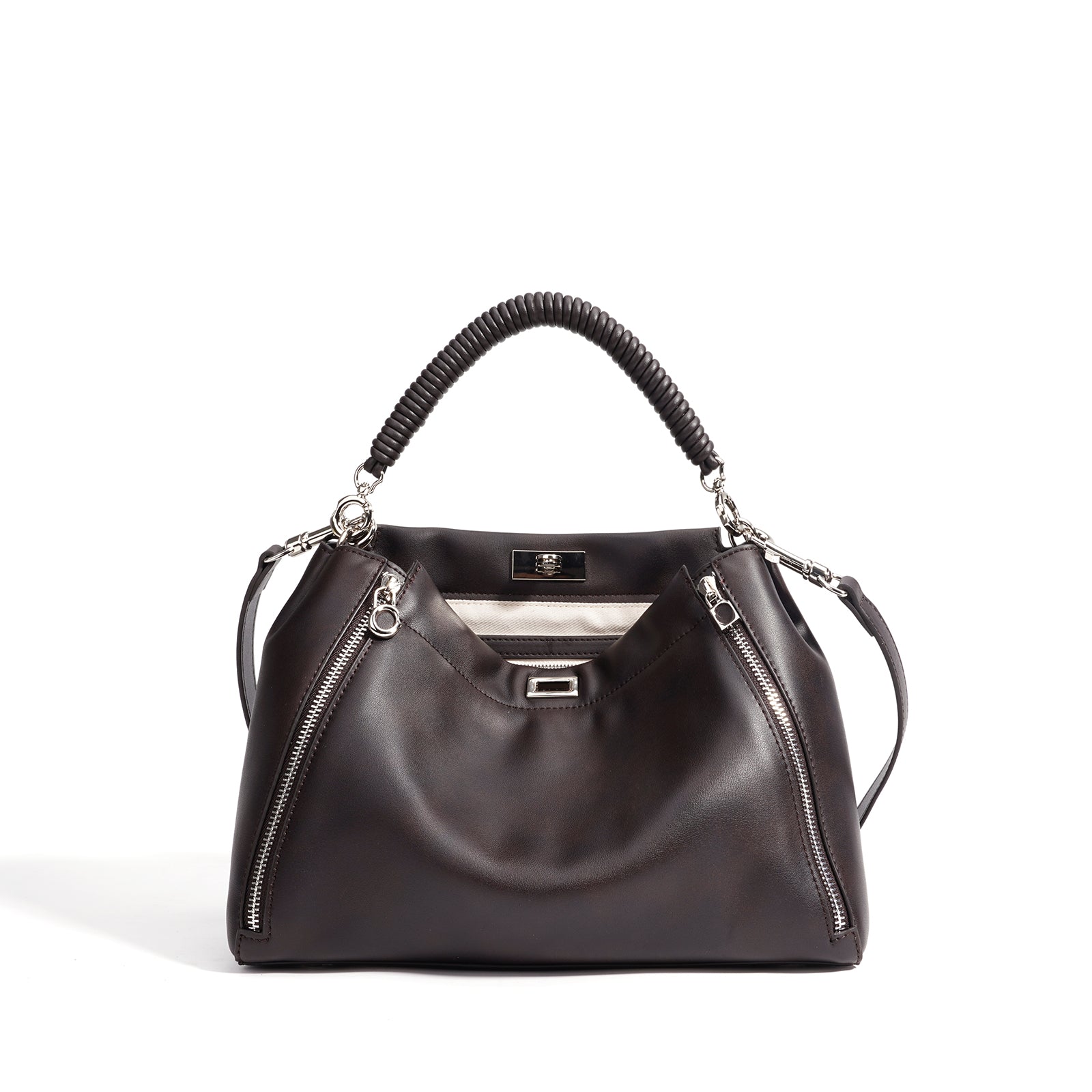 Top Grain Cowhide Structured Handbag