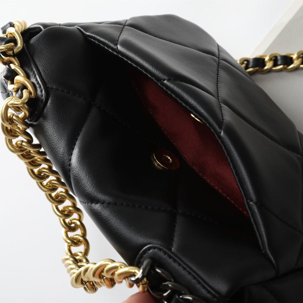 Top Grain Cowhide Quilted Chain Bag