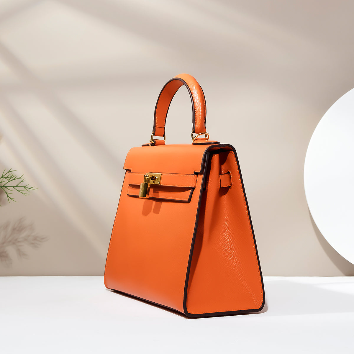 Eterna-Leather Fashionable Orange Purse