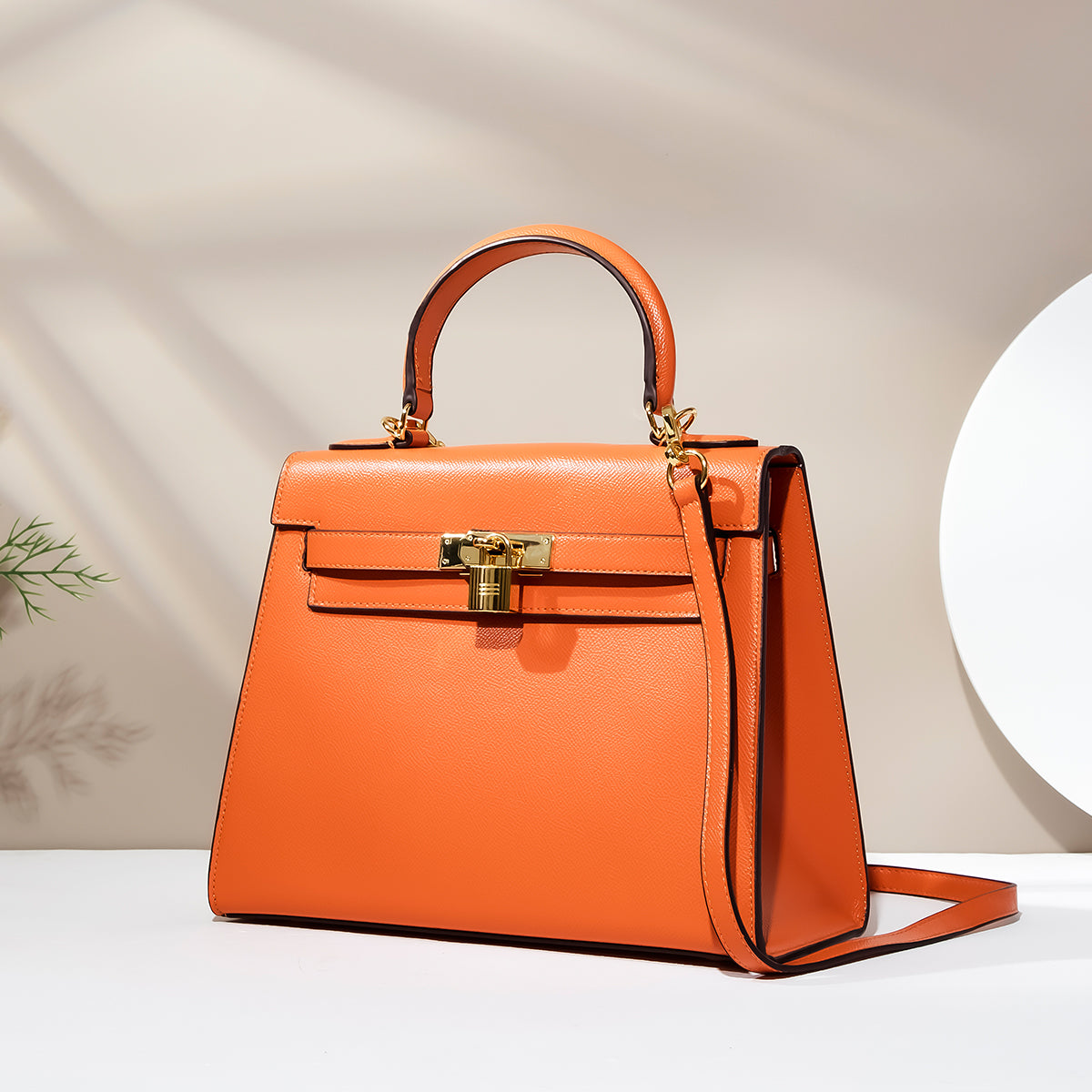 Eterna-Leather Fashionable Orange Purse