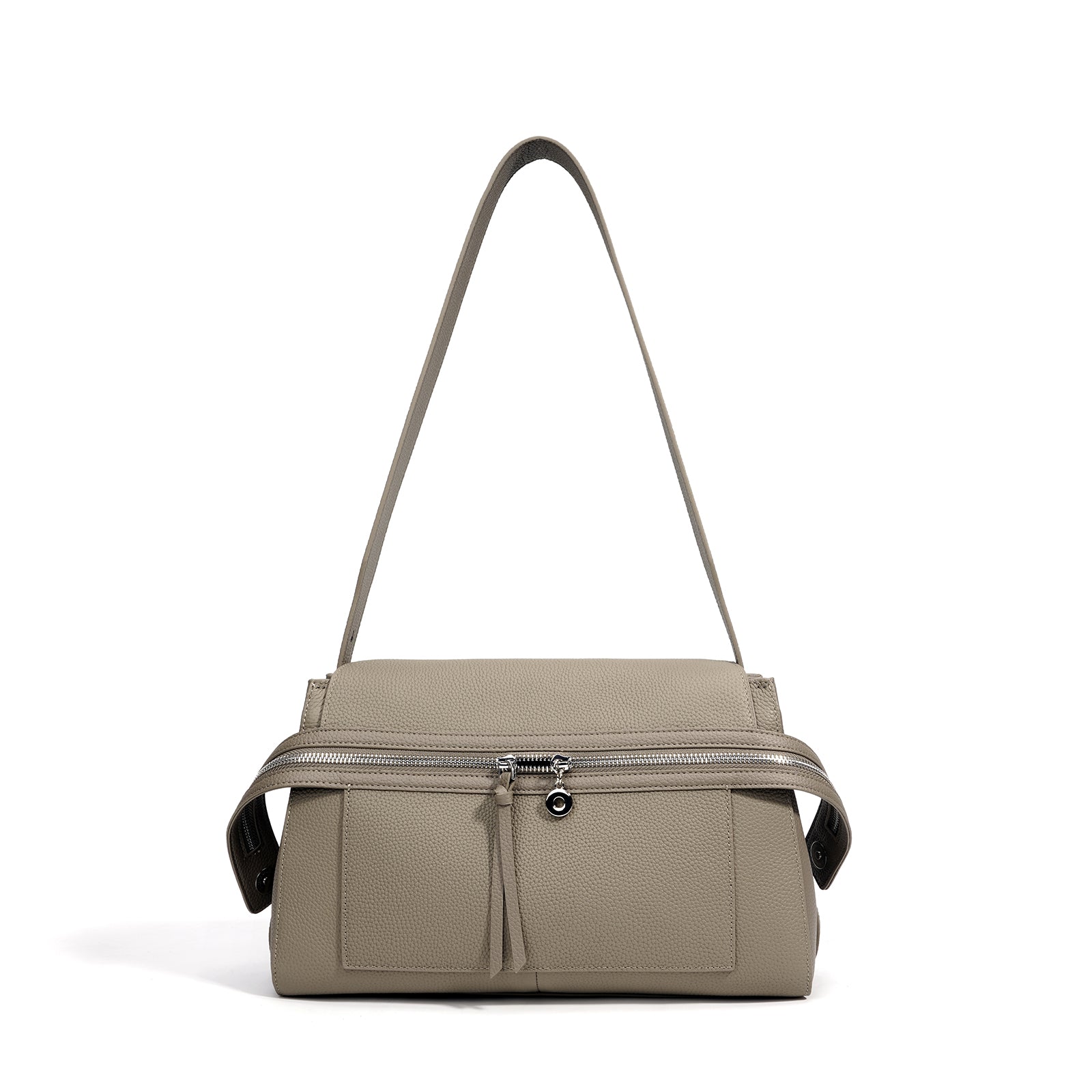 Large Leather Commuter Tote Handbag