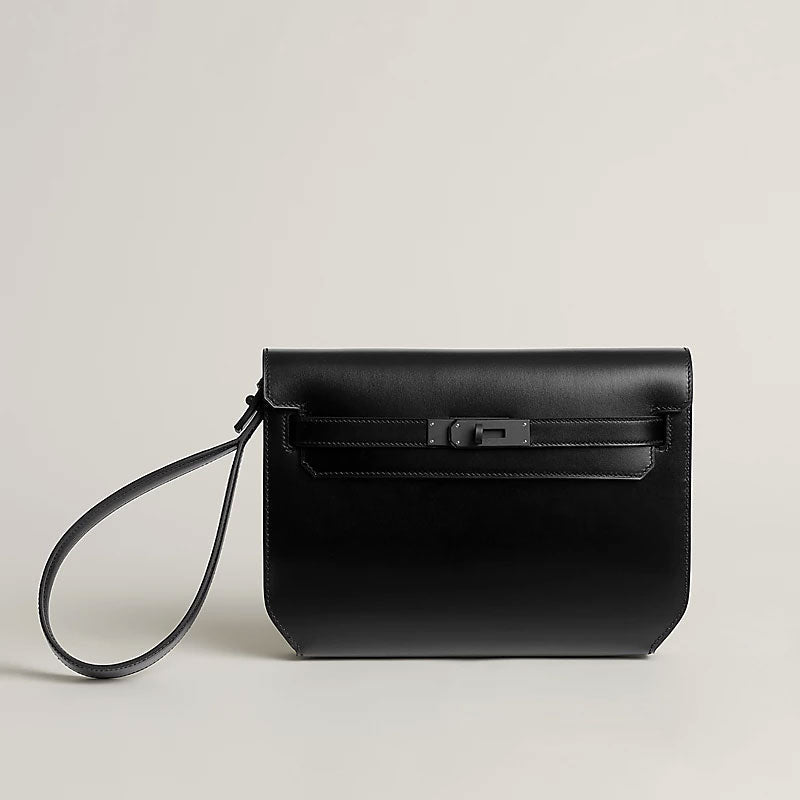 Box Calfskin Pouch with Black PVD - VVISN