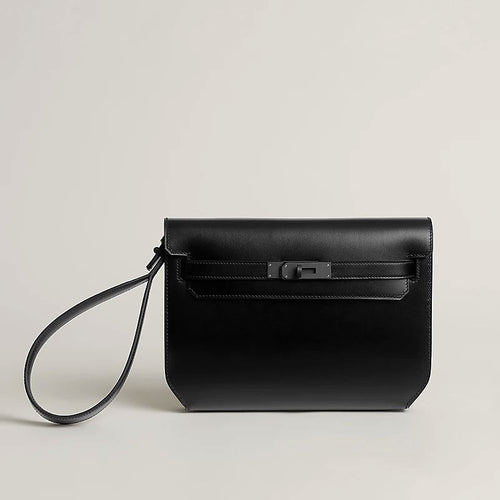 Box Calfskin Pouch with Black PVD - VVISN