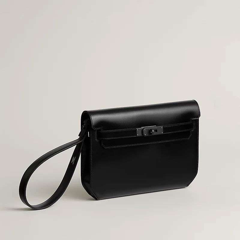 Box Calfskin Pouch with Black PVD - VVISN