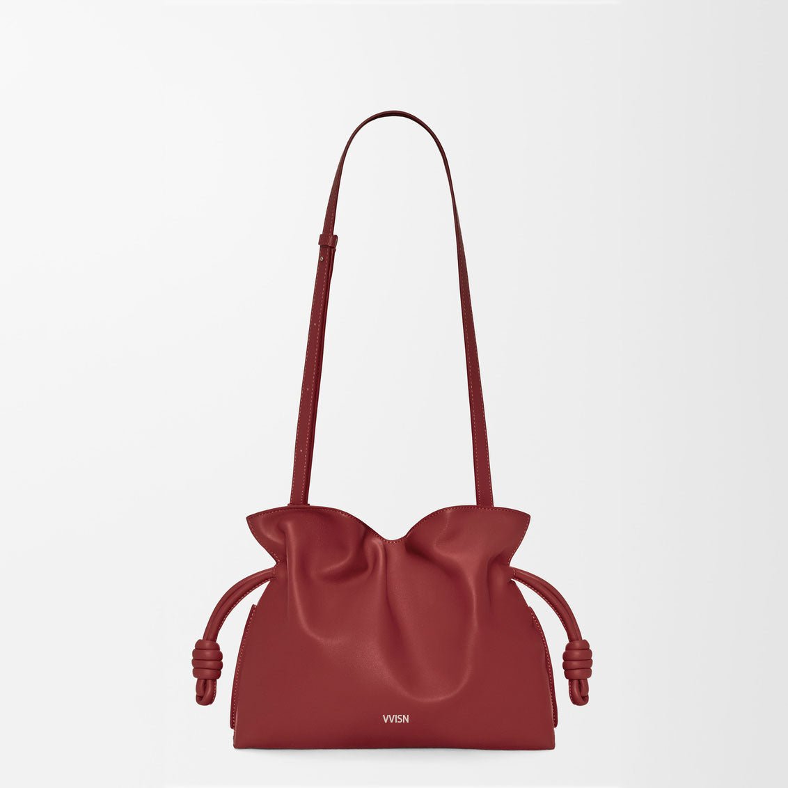 Burnt Red Medium Nappa Calfskin Flamenco Clutch - VVISN