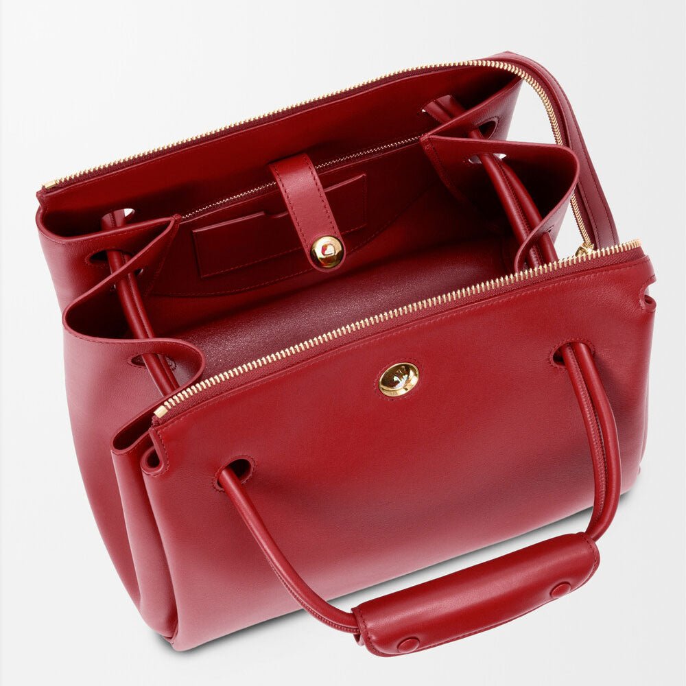 Burnt Red Supple Calfskin Madrid Bag - VVISN